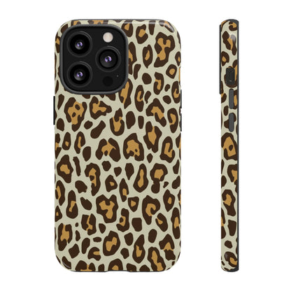 Leopard Print Tough Phone Case — Durable Protective Animal Print Case