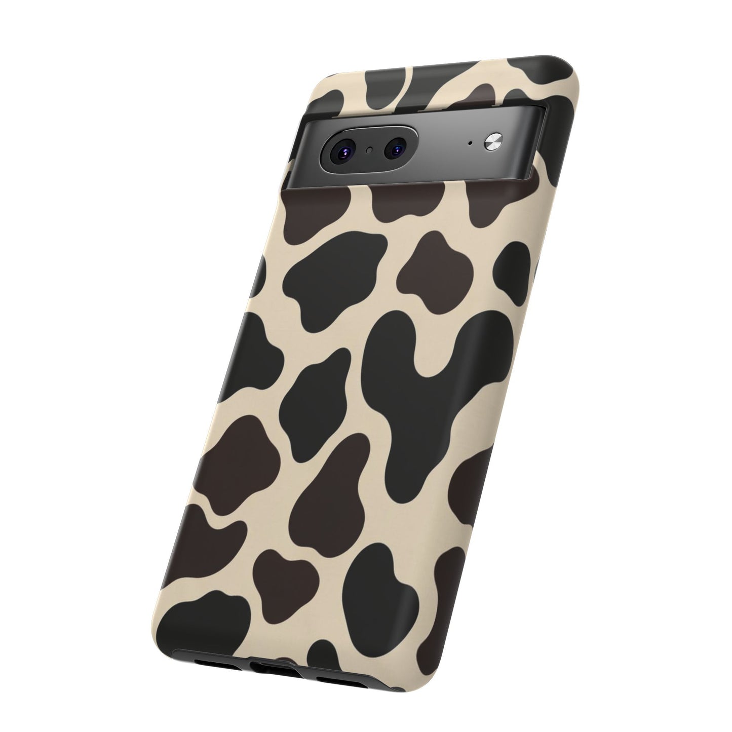 Cow Print Phone Case — Black & Cream Protective  Case