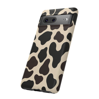 Cow Print Phone Case — Black & Cream Protective  Case