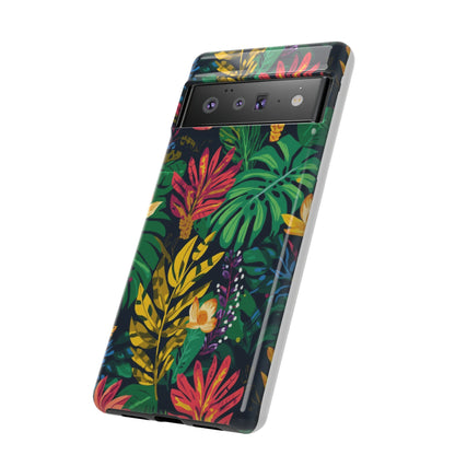 Tropical Floral Phone Case — Vibrant Jungle Leaf Protective Cover
