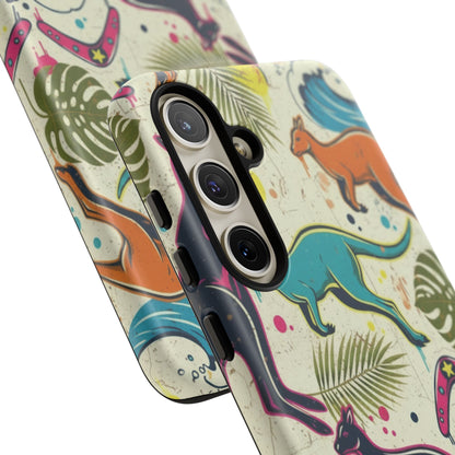 Tough Cases — Colorful Surfing Kangaroo Phone Case