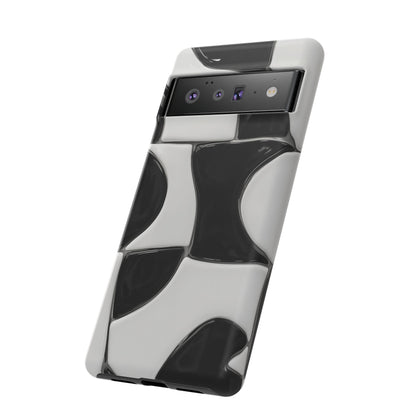 Black & White Abstract Pattern Tough Phone Case