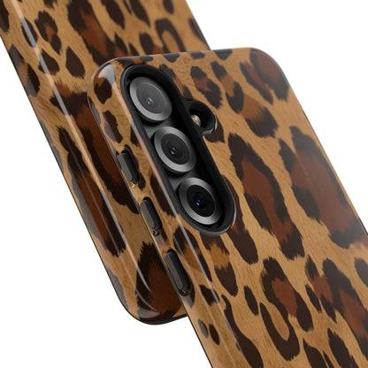 Leopard Print Tough Phone Case — Durable Animal Print Protective Cover