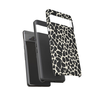 Black and White Cowhide Phone Case — Protective Tough Case