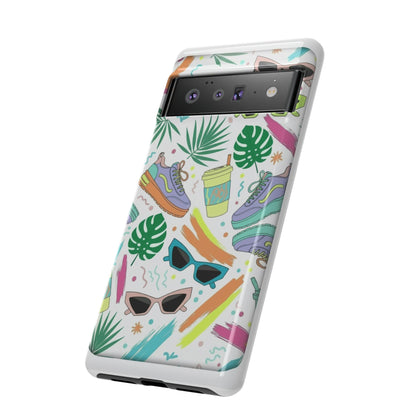 Tough Cases — Colorful Retro Sneakers & Sunglasses Phone Case