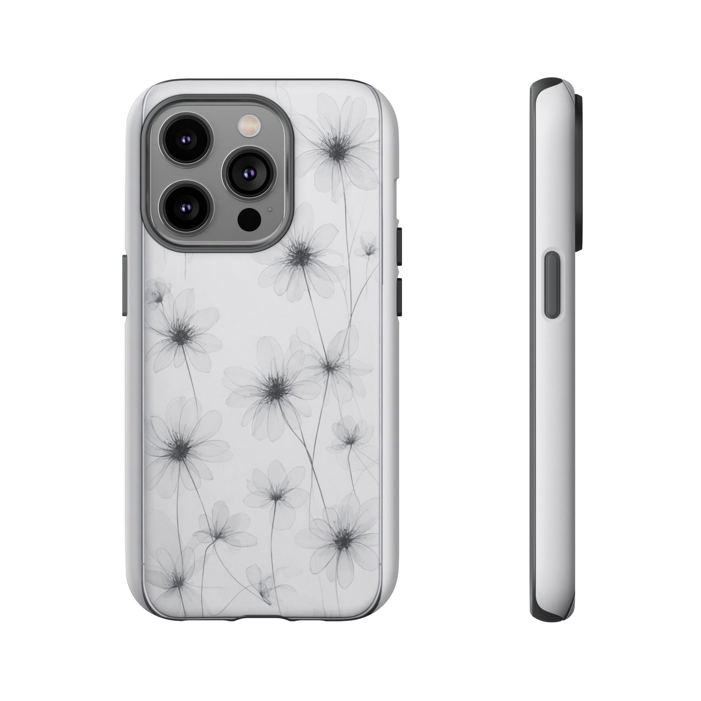 Tough Case — Black & White Floral Tough Phone Case