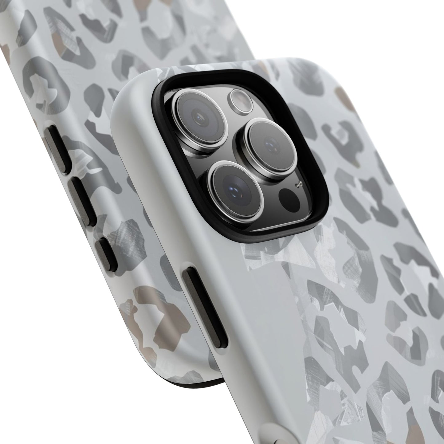 Silver Leopard Tough Phone Case