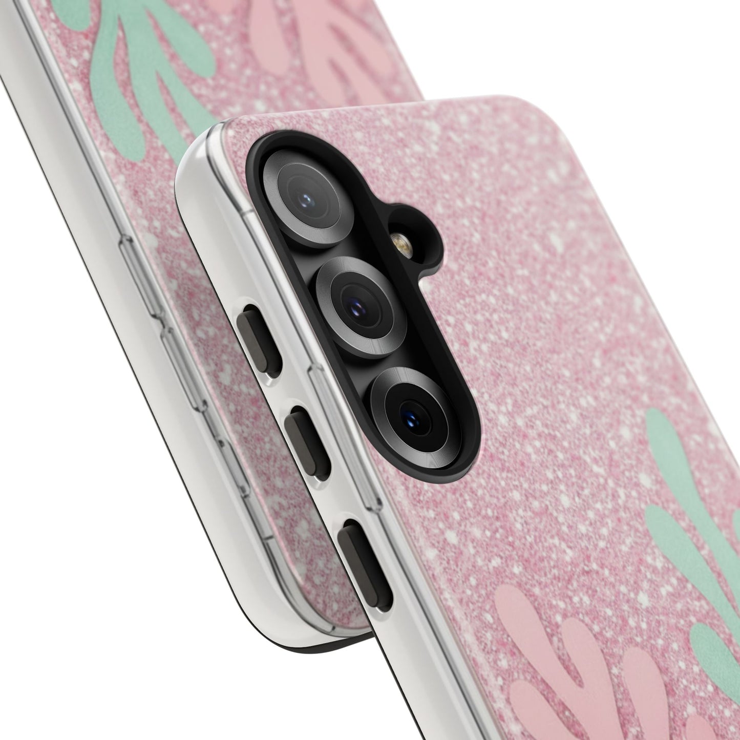 Pink Glitter Seaweed Tough Case - Sparkle Protective Phone Cover