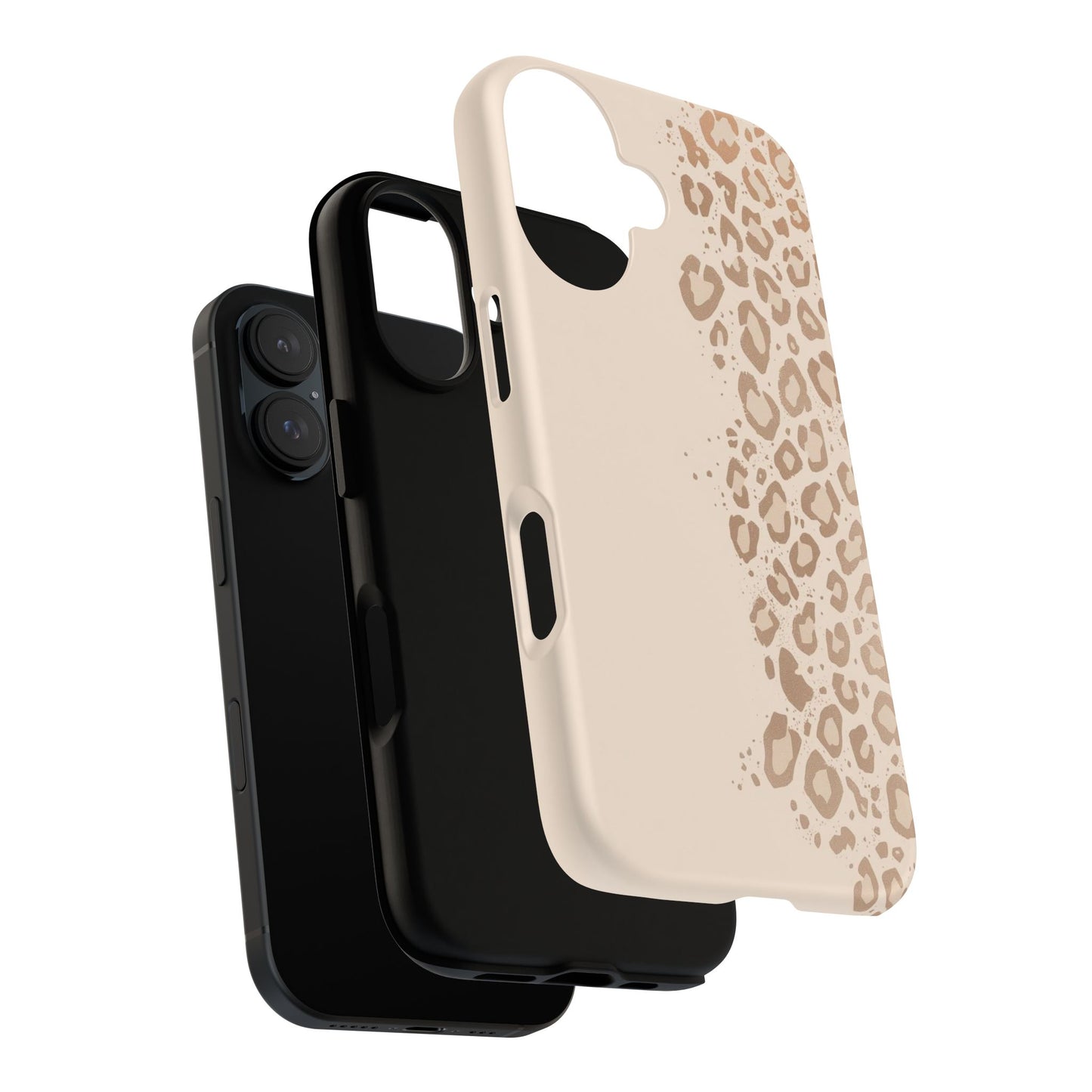Phone Case – Beige Leopard Print Protective Cover