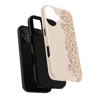 Phone Case – Beige Leopard Print Protective Cover