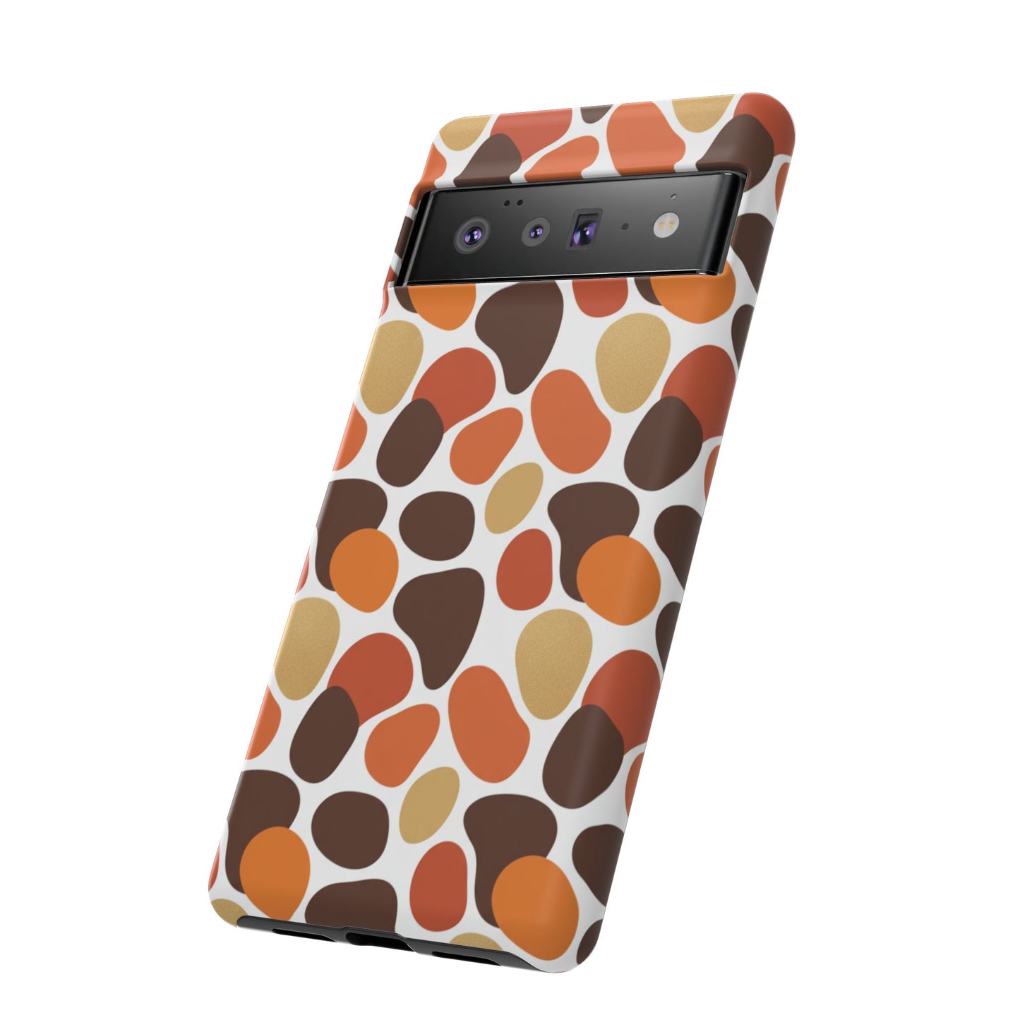 Phone Case — Retro Pebble Pattern in Warm Autumn Colors