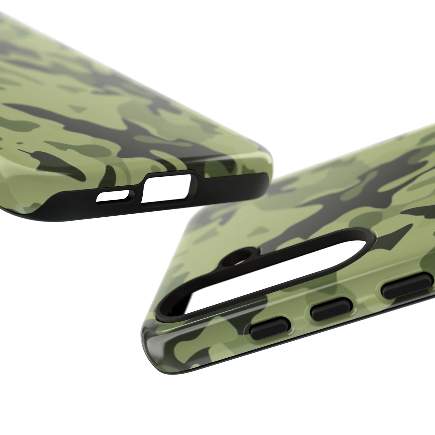Camo Tough Phone Case — Military Green Protective iPhone Cover