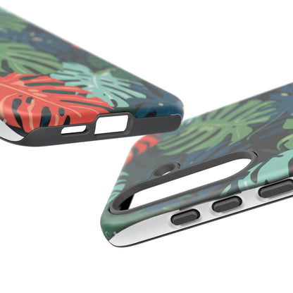Tropical Monstera Phone Case — Colorful Leaf Protective Tough Case