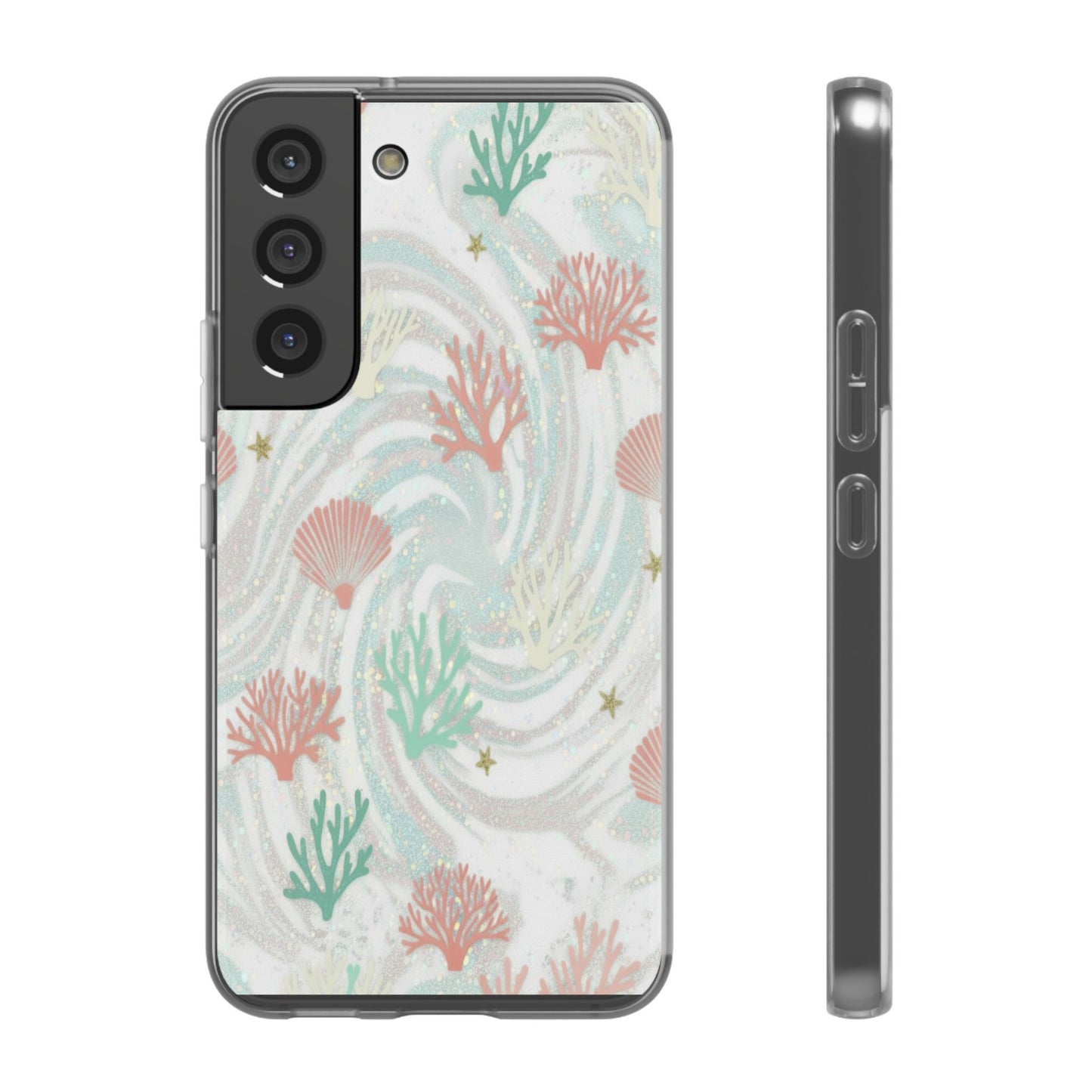 Pastel Seashell Phone Case — Coral Reef Wave iPhone Cover