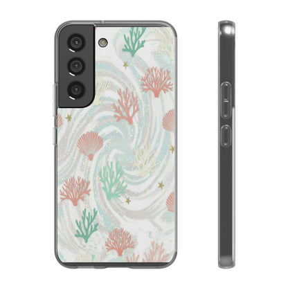 Pastel Seashell Phone Case — Coral Reef Wave iPhone Cover