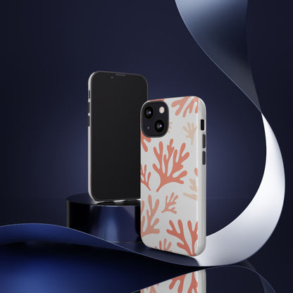 Coral Reef Pattern Tough Phone Case — Pink Beachy Protective Cover