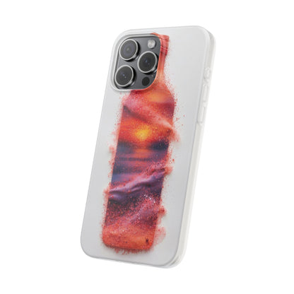 Galaxy Bottle Phone Case — Abstract Cosmic Beverage Design Flexible Case