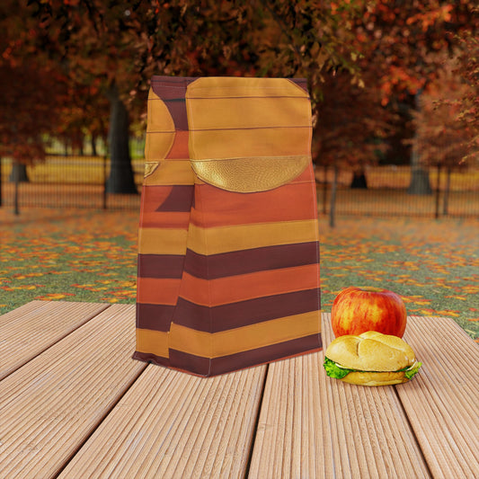 Sunset Ocean Polyester Lunch Bag, Eco-Friendly, Beach Day Essentials, Picnic, Back to School, Vibrant Summer Vibe