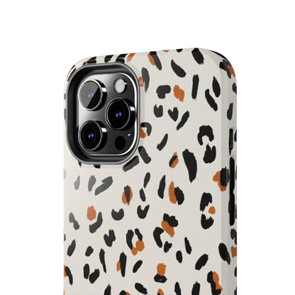 Leopard Print Tough Phone Case — Stylish Protective iPhone Cover