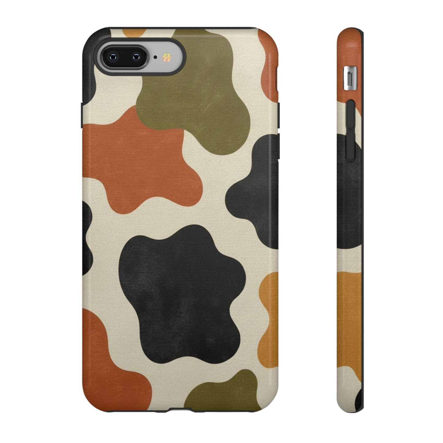 Retro Abstract Camouflage Phone Case — Earth Tone Tough Case
