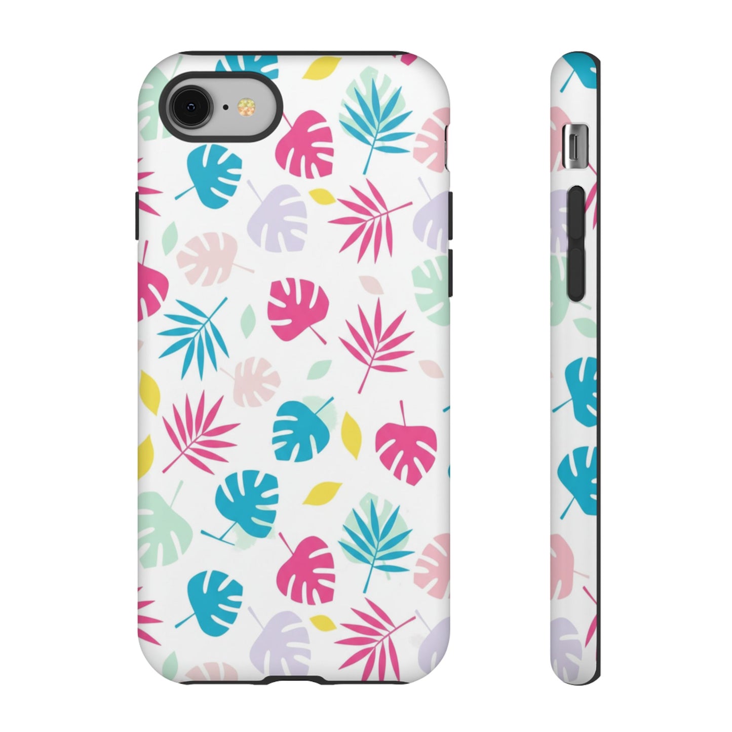 Tropical Leaf Phone Case — Colorful Pastel Monstera & Palm iPhone Case