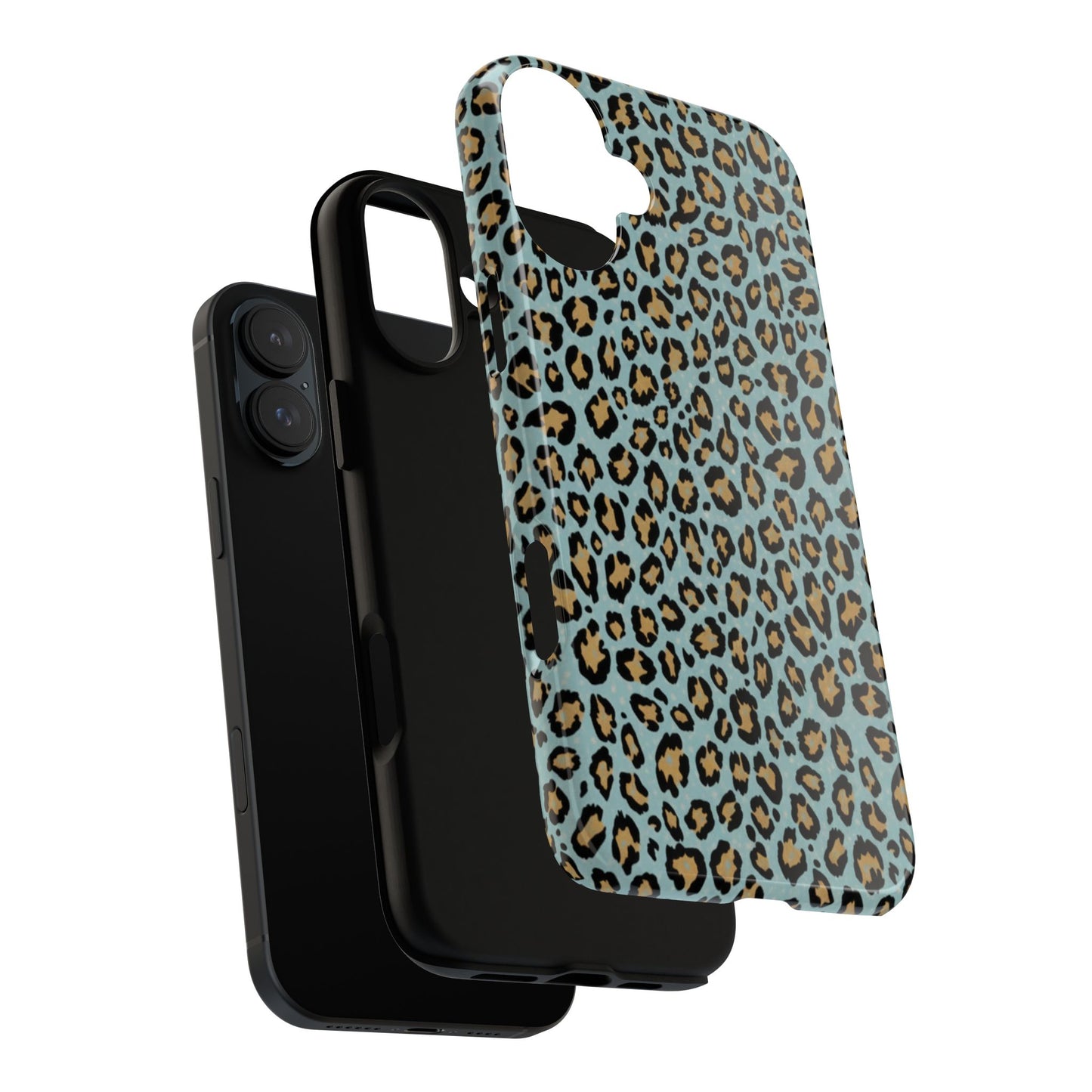 Leopard Print Tough Phone Case - Blue Cheetah Protective Cover