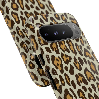 Leopard Print Tough Phone Case — Durable Protective Animal Print Case