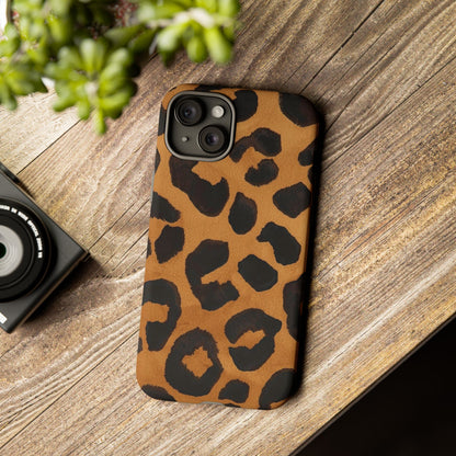 Leopard Print Tough Phone Case — Protective Animal Print iPhone Case