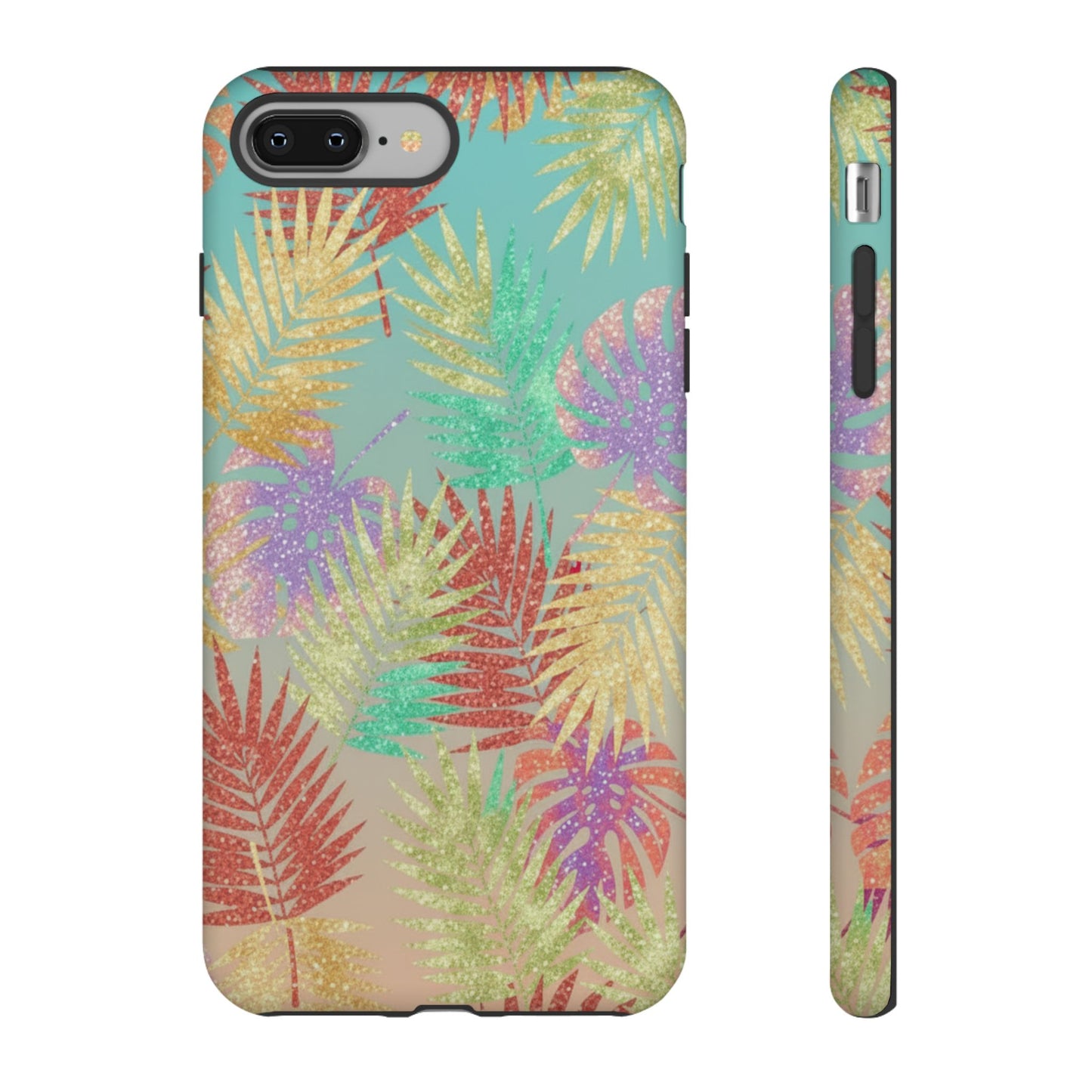 Tropical Palm Leaf Tough Phone Case – Colorful Pastel Botanical Protection