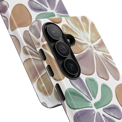 Floral Pastel Tough Phone Case – Watercolor Petal Protective Cover