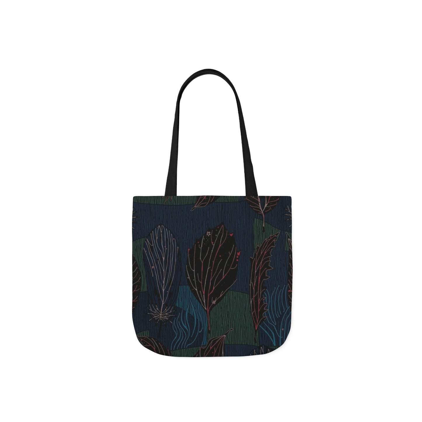 Botanical Night Canvas Tote — Dark Floral Canvas Tote Bag