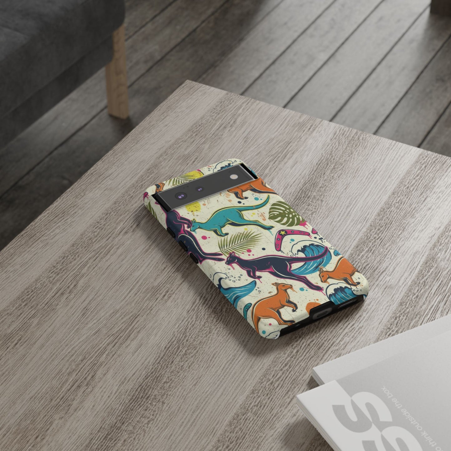 Tough Cases — Colorful Surfing Kangaroo Phone Case