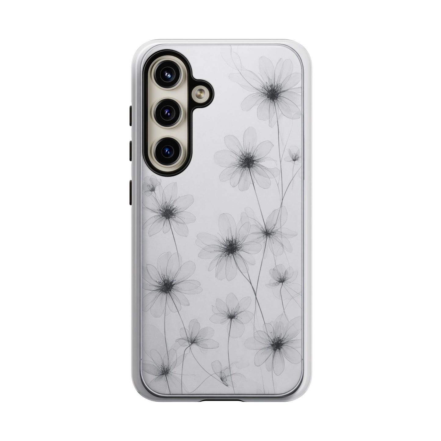 Tough Case — Black & White Floral Tough Phone Case
