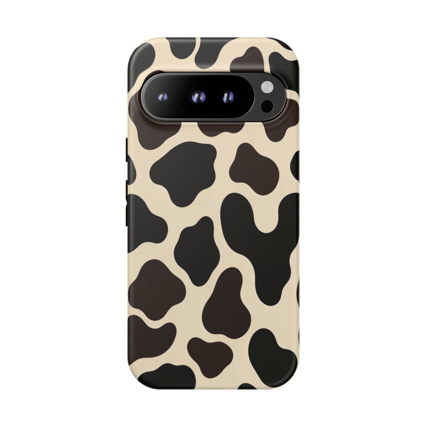 Cow Print Phone Case — Black & Cream Protective  Case
