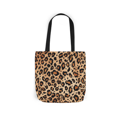 Leopard Print Canvas Tote Bag — Animal Print Everyday Shopper