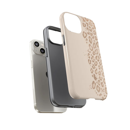 Phone Case – Beige Leopard Print Protective Cover