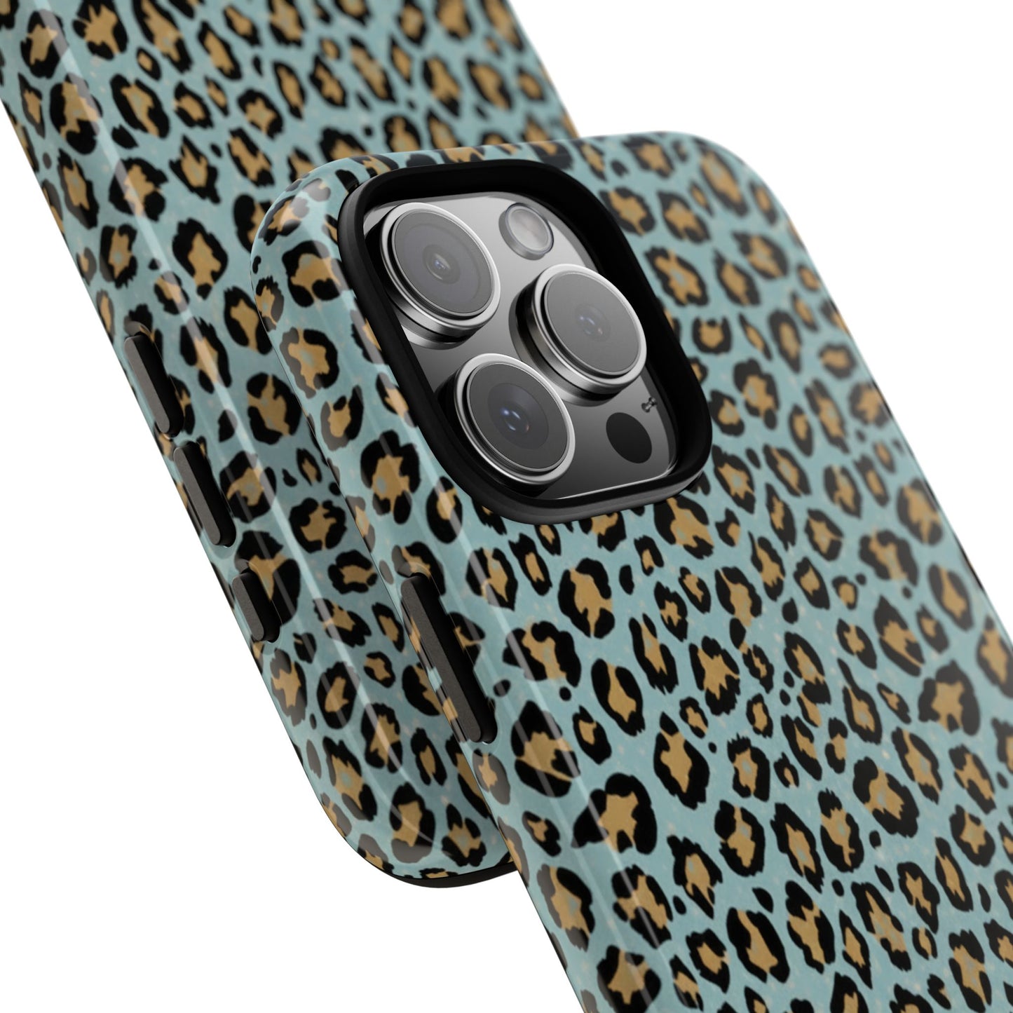 Leopard Print Tough Phone Case - Blue Cheetah Protective Cover