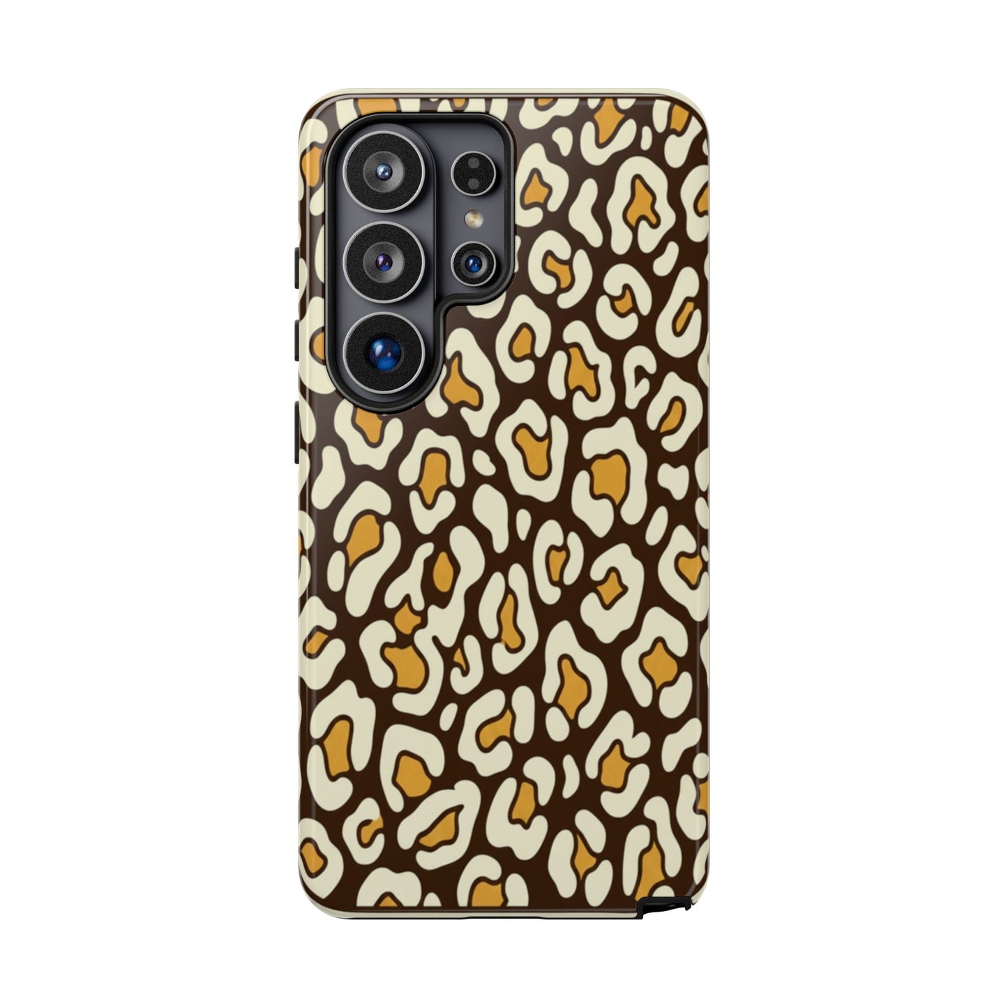 Leopard Print Tough Phone Case — Durable Protective iPhone Cover