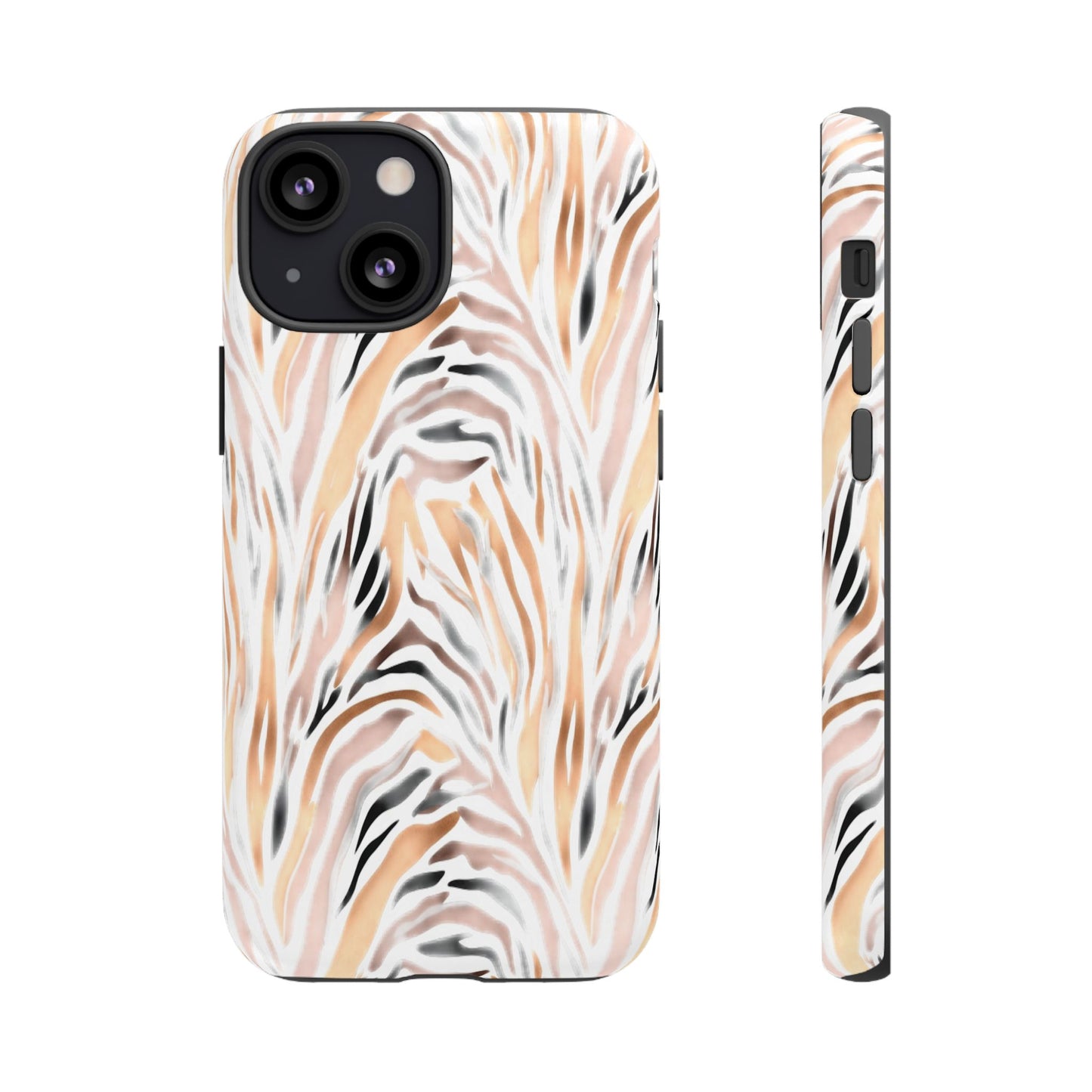 Tough Case — Neutral Watercolor Tiger Stripe Phone Case