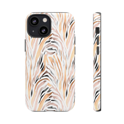Tough Case — Neutral Watercolor Tiger Stripe Phone Case