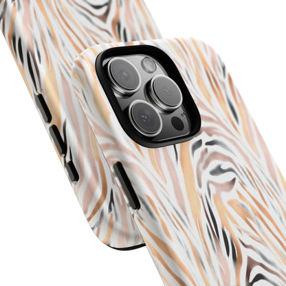 Tough Case — Neutral Watercolor Tiger Stripe Phone Case