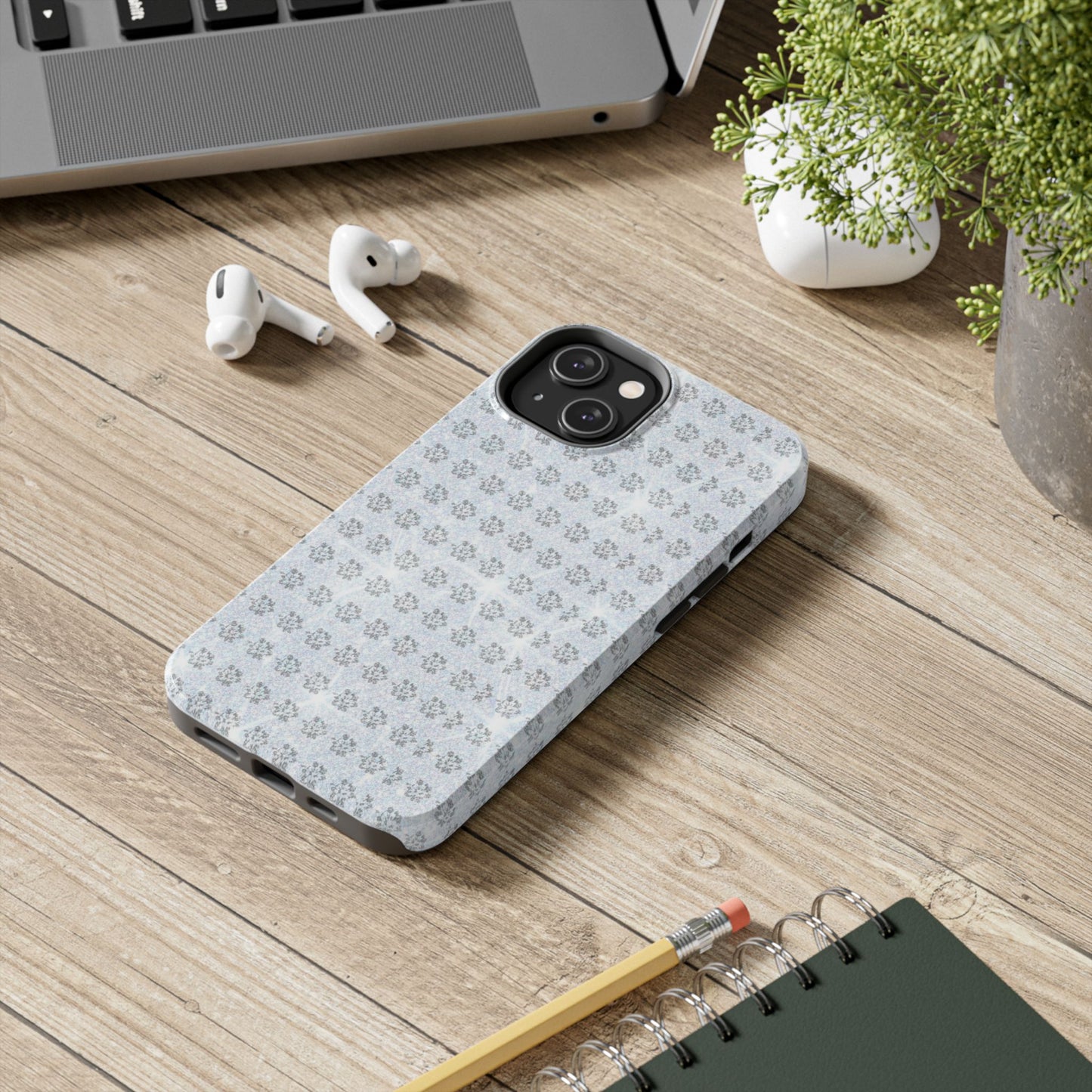 Tough Phone Case — Subtle floral Print Protective Cover