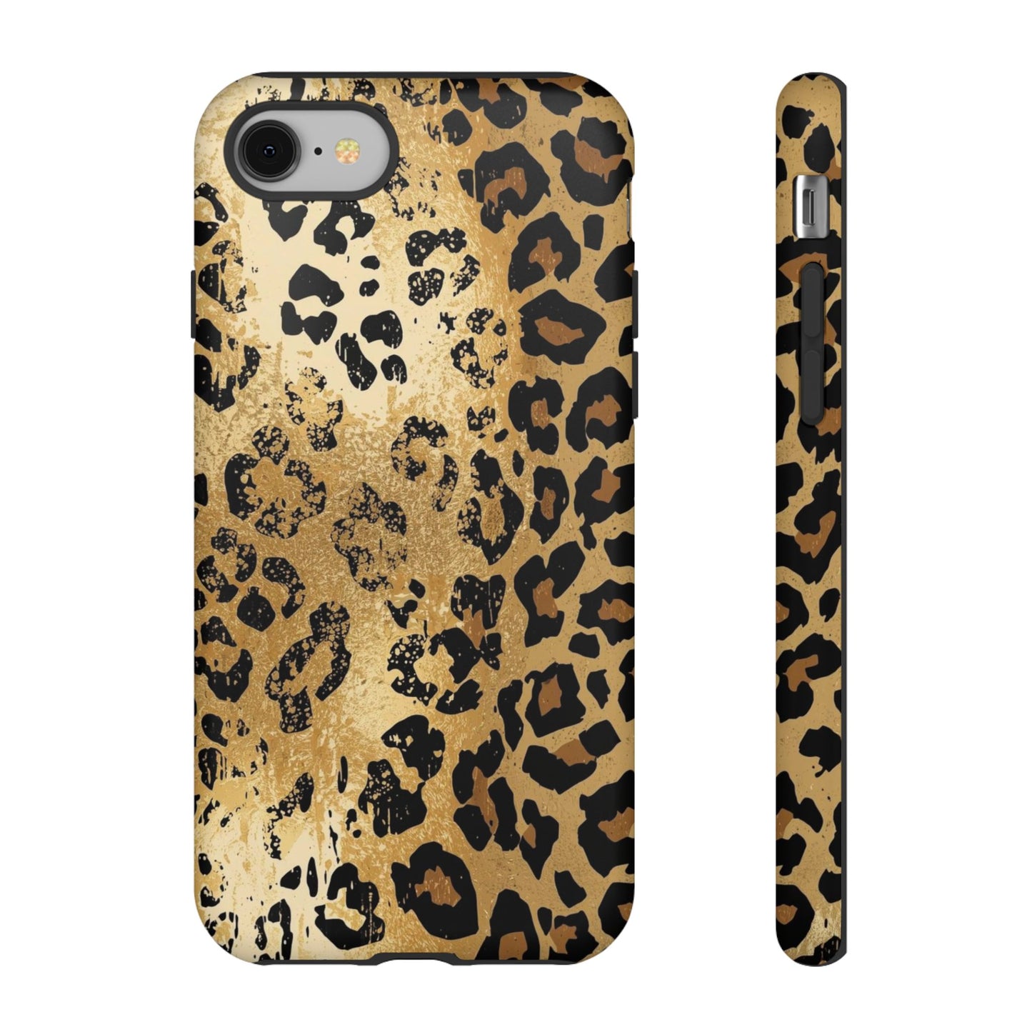 Leopard Print Tough Phone Case — Durable Protective iPhone Cover