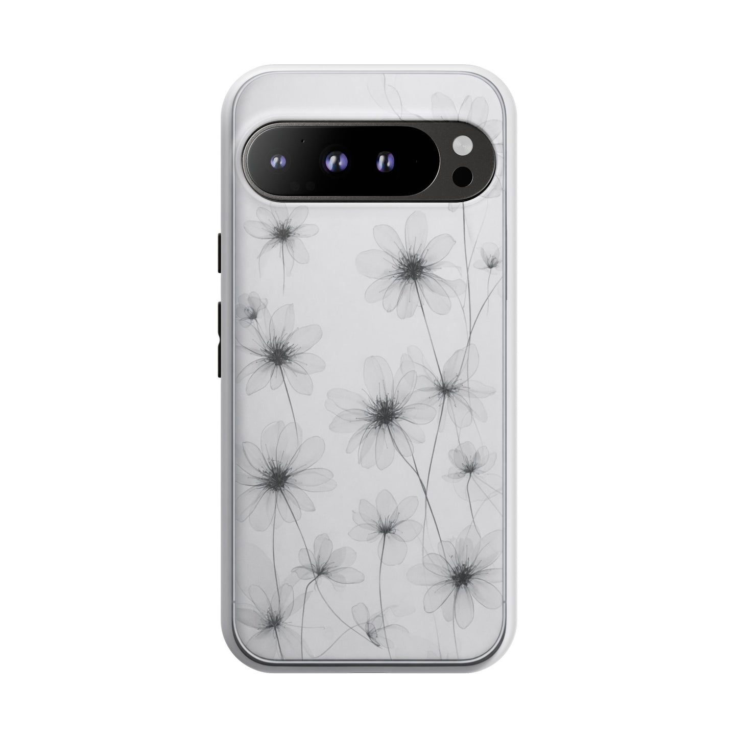 Tough Case — Black & White Floral Tough Phone Case