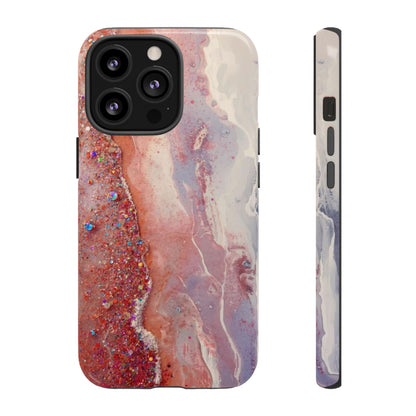 Marbled Rose Gold Galaxy Phone Case — Protective Tough Case