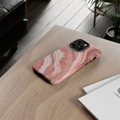 Rose Gold Marble Tough Phone Case