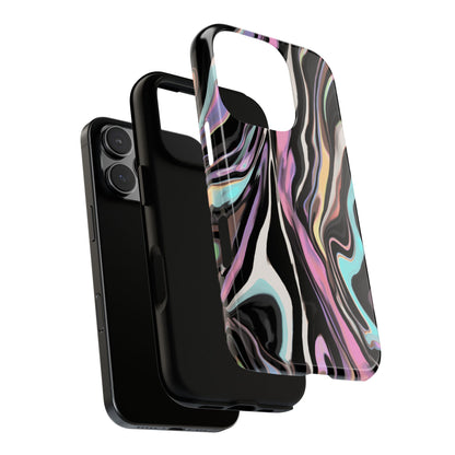 Abstract Marble Tough Phone Case — Pastel Swirl Protective Cover