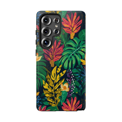 Tropical Floral Phone Case — Vibrant Jungle Leaf Protective Cover