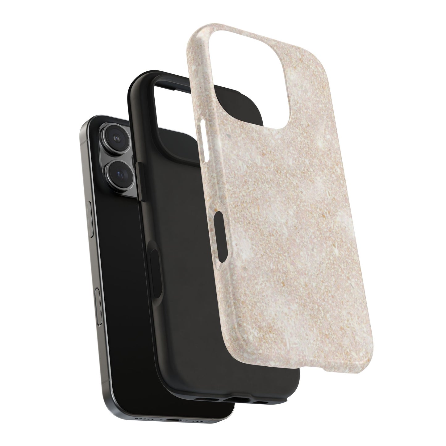 Marble Texture Tough Phone Case — Sandstone Protective Phone Cover