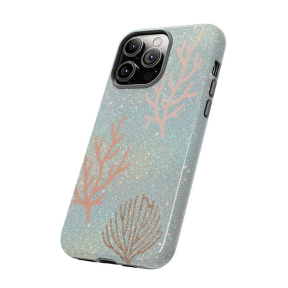 Seafoam Sparkle Phone Case – Coral & Seashell Tough Case